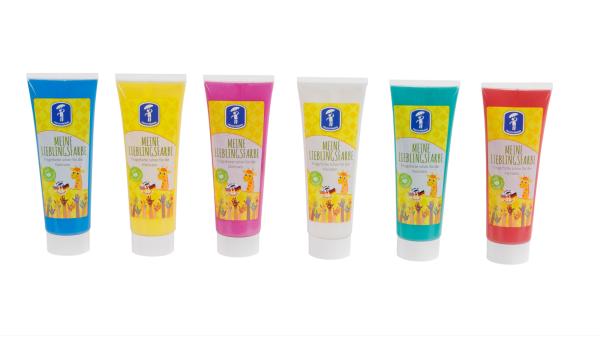 MEINE LIEBLINGSFARBE –BASIC-Edition  Vegane & Hautfreundliche Fingerfarben für Kinder